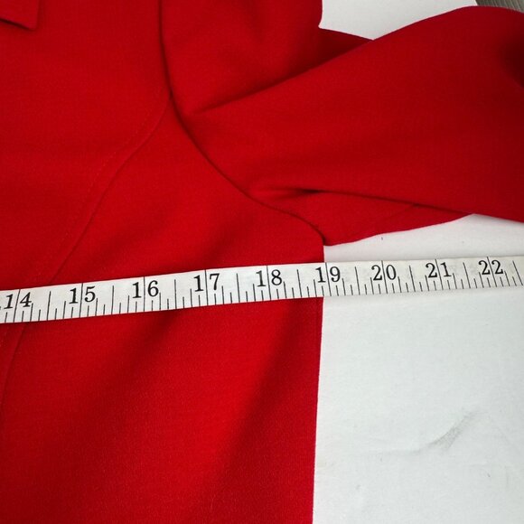 Kasper ASL Red Blazer Jacket Black Buttons Classic Professional Career Size 6 - Picture 8 of 10